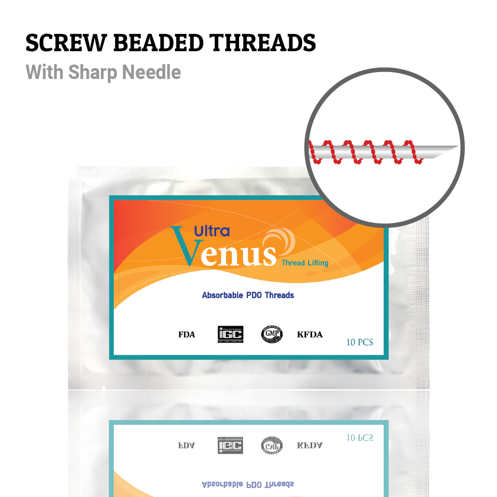 [Beaded Screw] Ultra Venus PDO Threads 100pcs/box