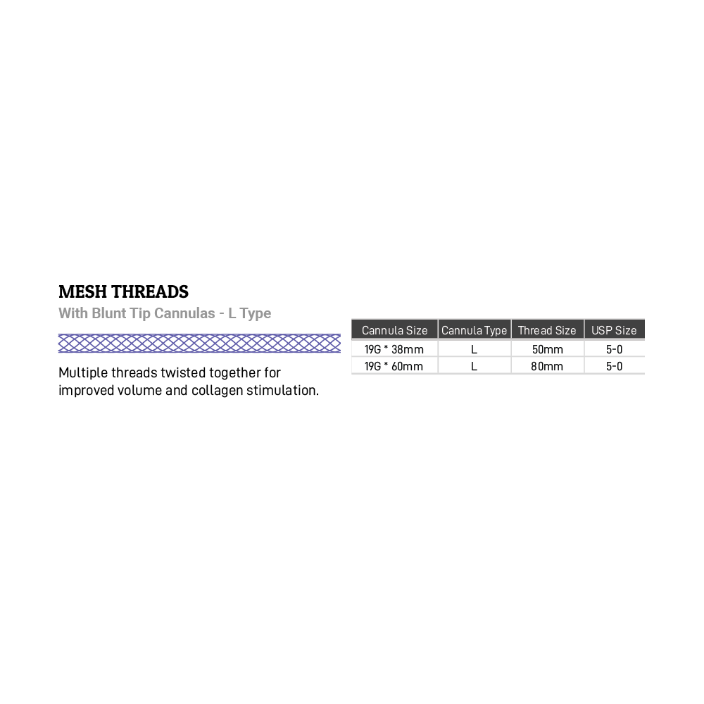 [Mesh] Sapphire PDO Threads 20pcs/pack – JNS Costech