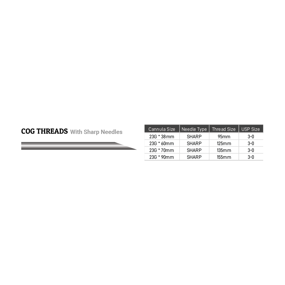 [Cog with Sharp Needle] Sapphire PDO Threads 20pcs/pack – JNS Costech