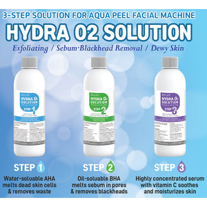 ÉCLAT Hydra O2 Solution for Silky Hydra Peel- All Three 3 Steps