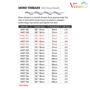[Mono] Ultra Venus PDO Threads 100pcs/box
