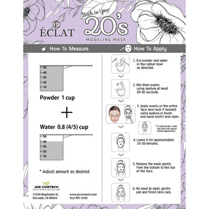 ECLAT 20's [Silky Pearl] Modeling Peel-off Facial Mask Powder Type